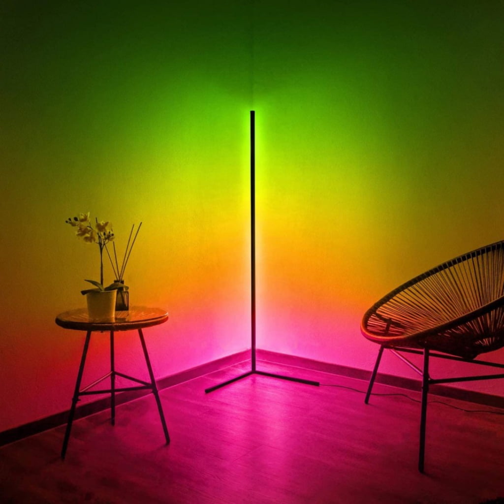 Modern Tall LED Floor Lamp Bedroom RGB Color Changing Standing Lamp Floor Lamp for Living Room,Bedroom, Home, Office