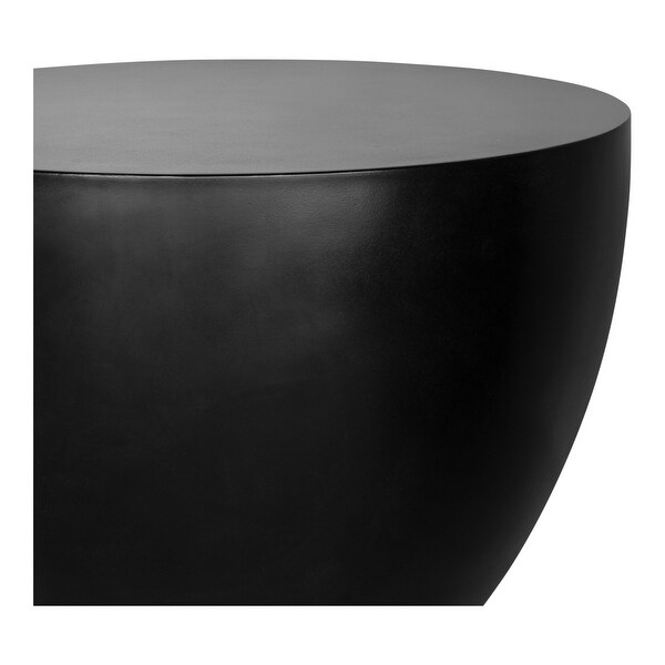 Aurelle Home Ina Modern Smooth Drum Side Table