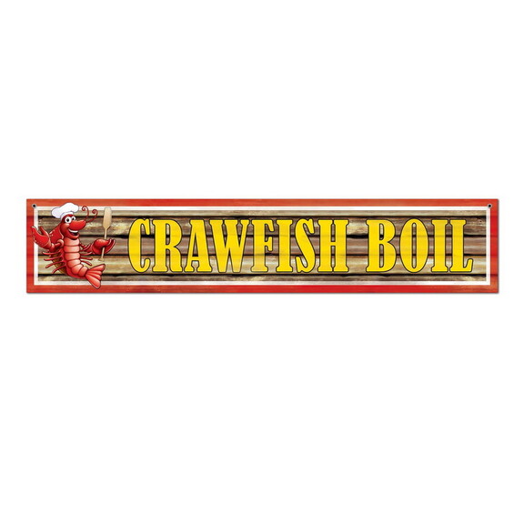 Beistle 54837 Crawfish Boil Banner  indoor   outdo...