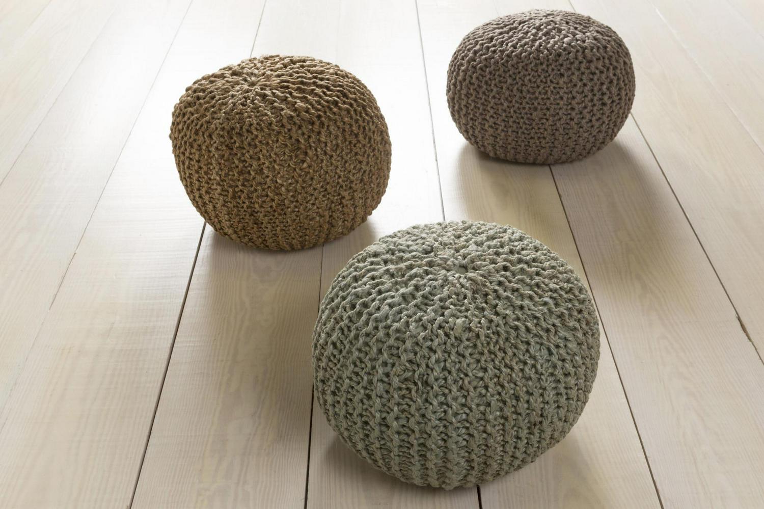 Surya Brpf-001 Indoor Pouf From The Bermuda Collection