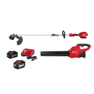 MW M18 FUEL 18-Volt Lithium-Ion Brushless Cordless QUIK-LOK String TrimmerBlower Combo Kit w(1)8AH and (1)12AH Batteries 3000-21-48-11-1812