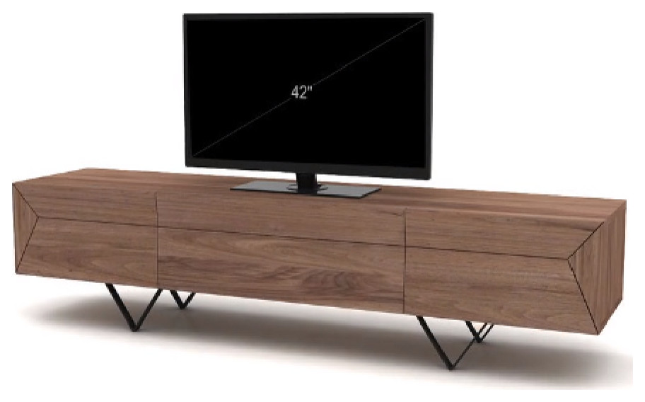 Solid Walnut TV Unit  Tikamoon Metric   Industrial   Entertainment Centers And Tv Stands   by Oroa   Distinctive Furniture  Houzz