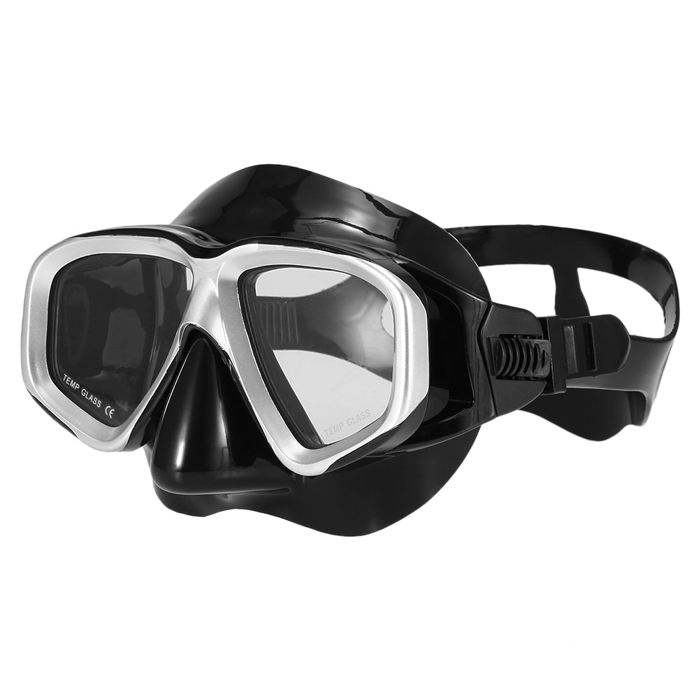 Adults Snorkeling mask Freediving Mask Anti-fog Diving Snorkeling Swimming Mask Tempered Glass Lens Goggles