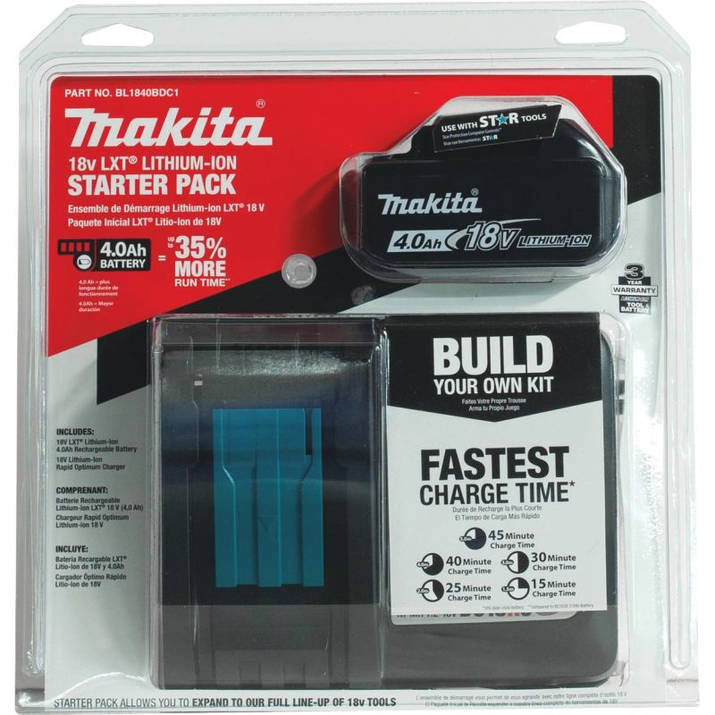 Makita 18V Tool Battery Charger Starter Kit