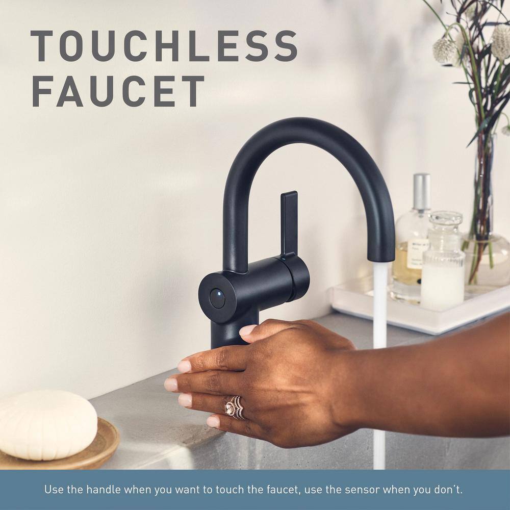 MOEN Cia Motionsense Wave Touchless Single-Hole Bathroom Faucet in Brushed Gold 6221EWBG