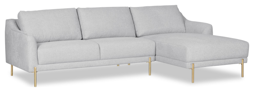 Poly and Bark Lissie Right Sectional Sofa   Contemporary   Sectional Sofas   by Edgemod Furniture  Houzz