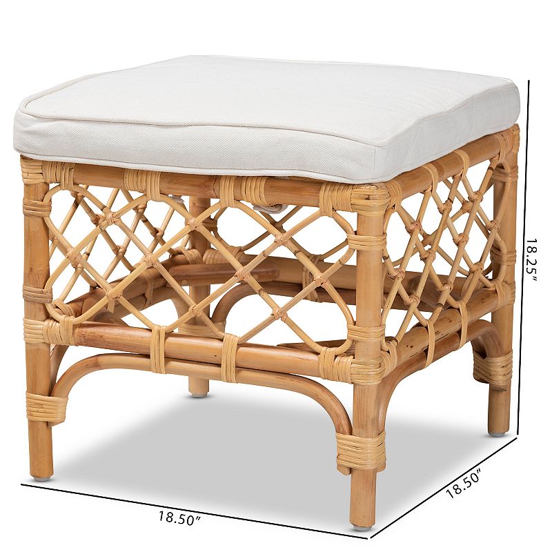 bali and pari Orchard Rattan Ottoman