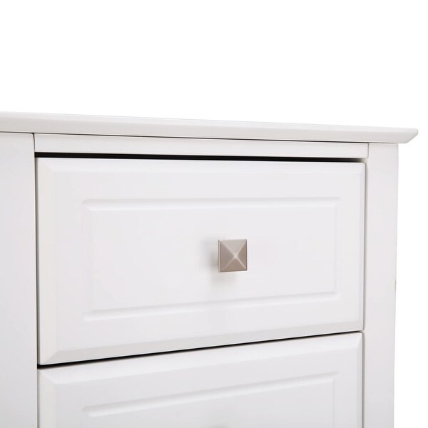Upgraded White Night Stands for Bedrooms Set of 2， Modern Nightstand with 3 Drawers， Wooden Bed Side Table/Night Stand - - 37628318