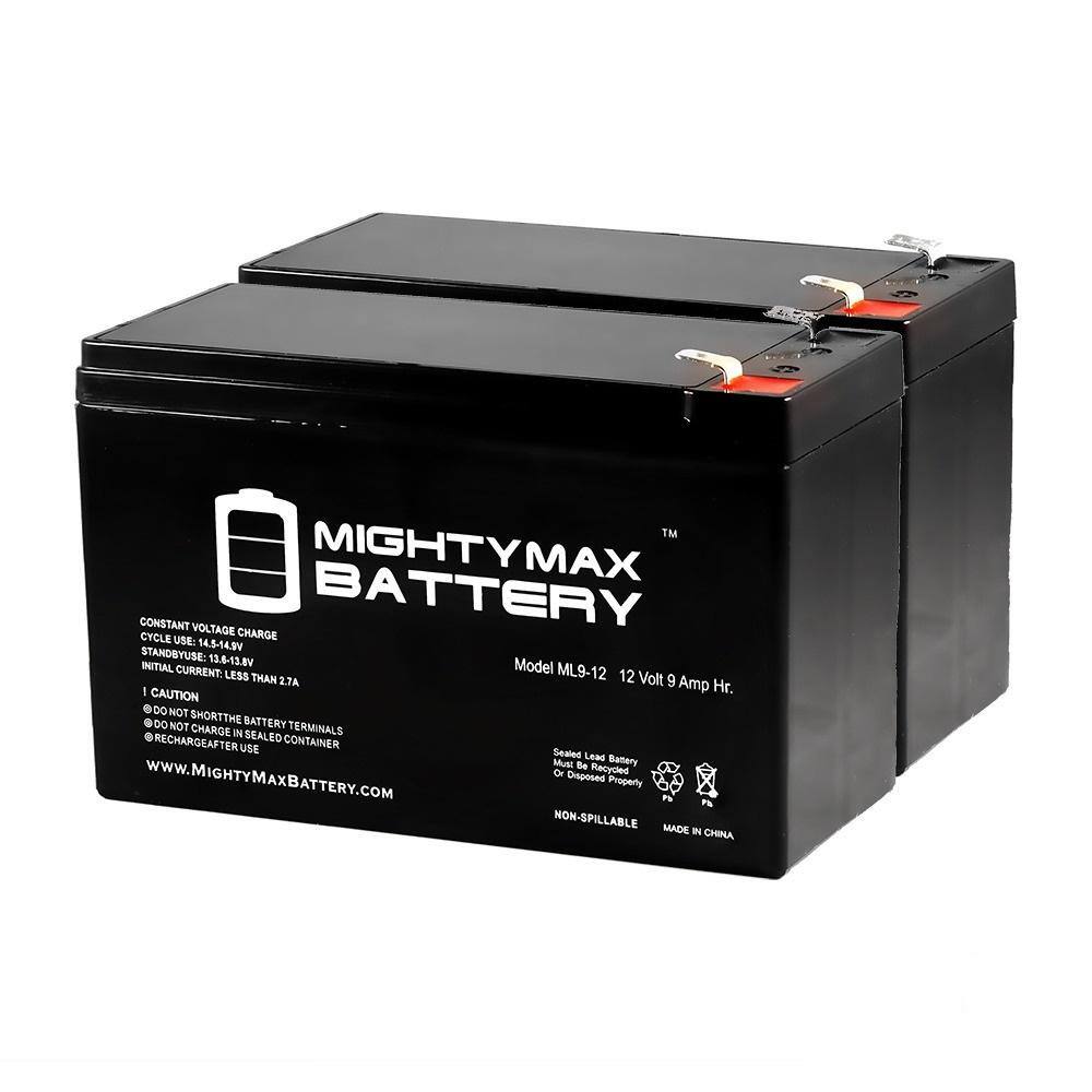 MIGHTY MAX BATTERY 12V 9AH Replacement for Razor Pocket Mod Electric Scooter - 2 Pack MAX3433534