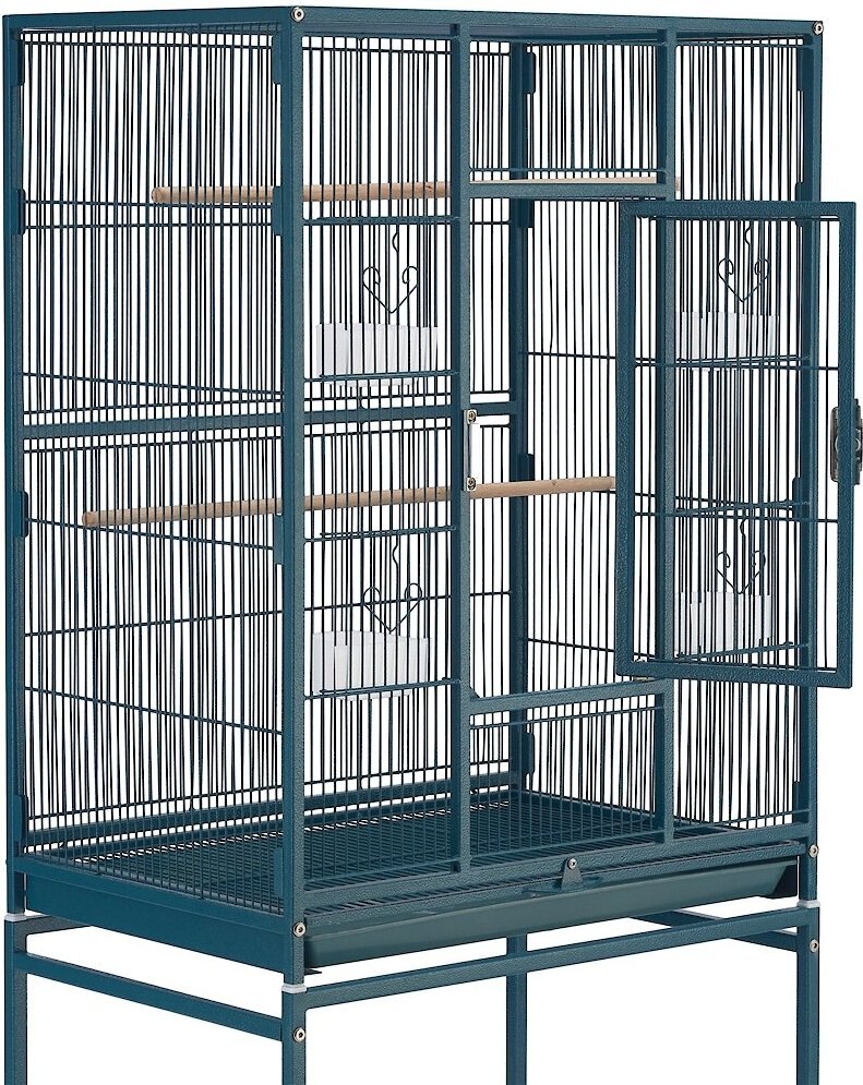 Yaheetech 54-in Rolling Metal Large Parrot Cage Mobile Bird Cage with Detachable Stand