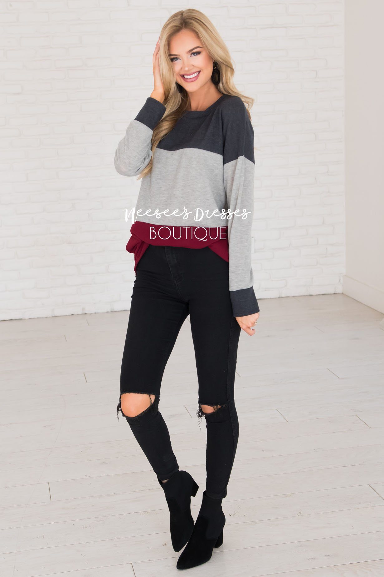 Darling Be Mine Color Block Sweater