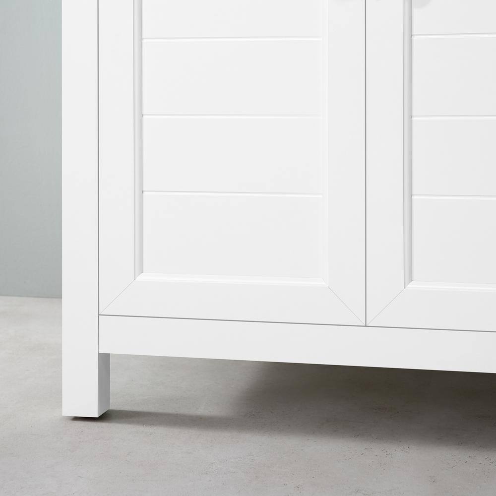 Home Decorators Collection Hanna 30 in. W x 19 in. D x 34.50 in. H Bath Vanity in White with White Cultured Marble Top Hanna 30W