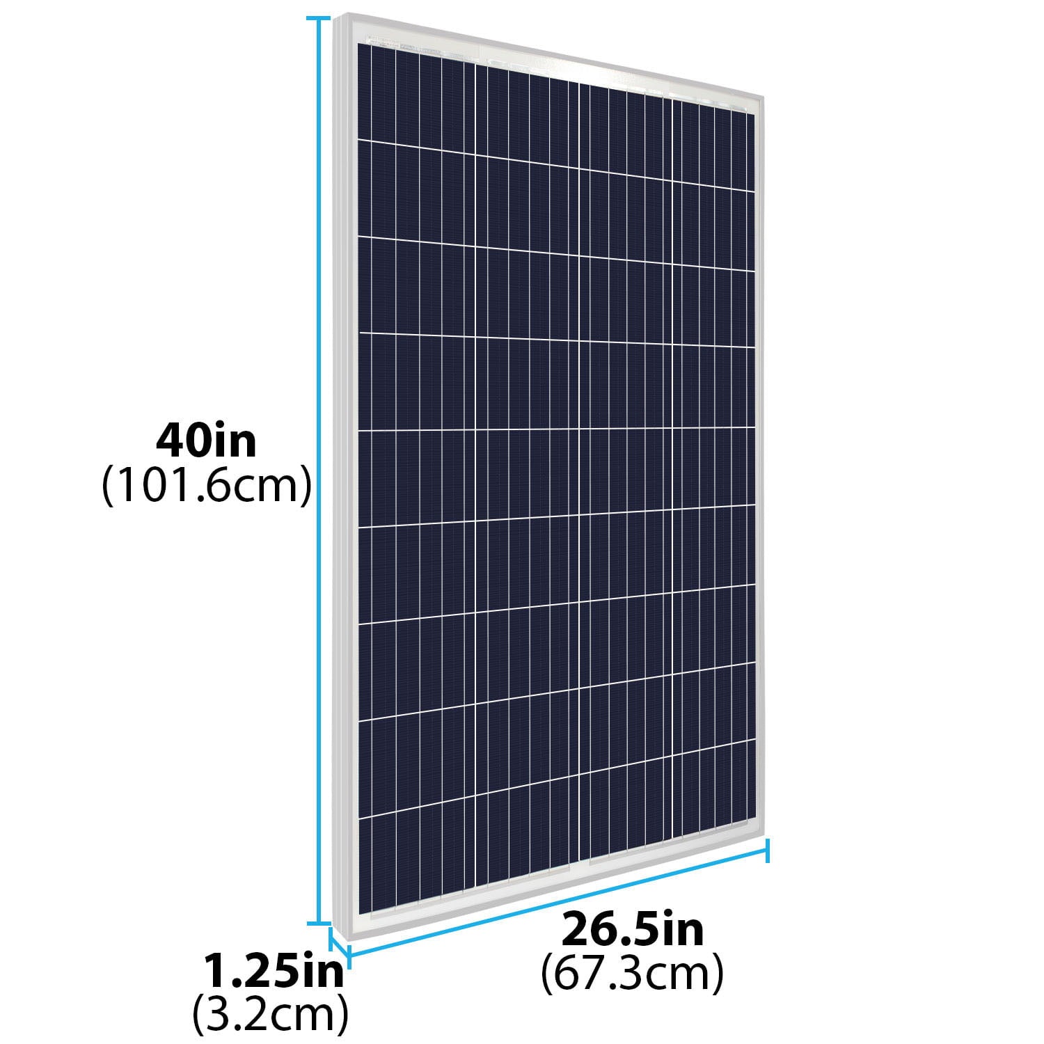 100 Watt 12 Volt Waterproof Polycrystalline Solar Panel Charger