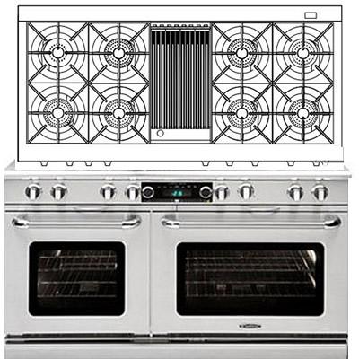 Capital 60-inch Freestanding Dual-Fuel Range COB604B4-N