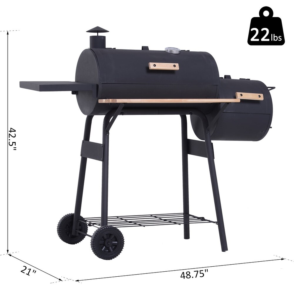 Steel portable backyard charcoal grill