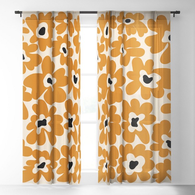 Miho Spring Summer Garden Single Panel Sheer Window Curtain Deny Designs