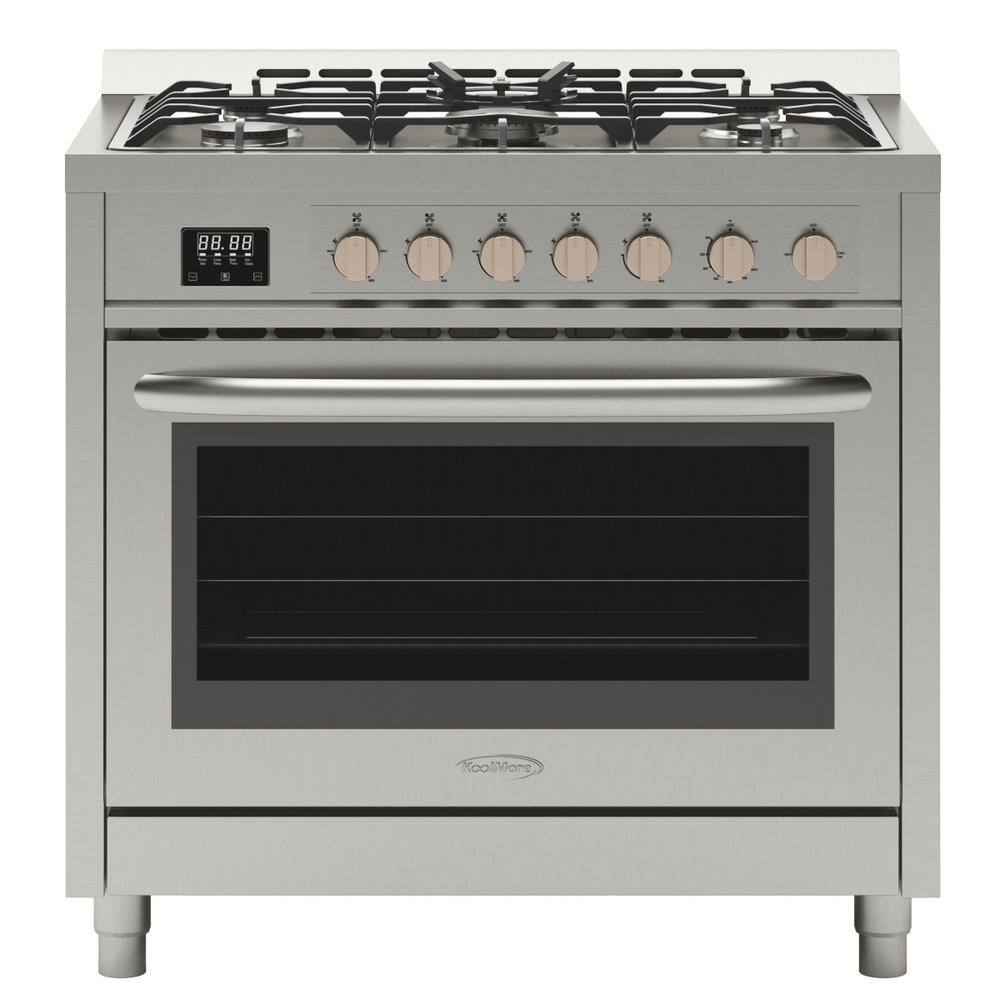 Koolmore 36 in. 5 Burner Freestanding Gas Range in. Stainless Steel GRS-36-5B