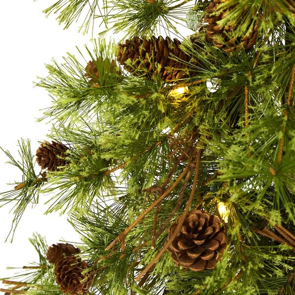 4' PreLit Wyoming Alpine Artificial Christmas Tree，Clear LED Lights