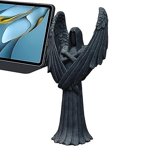 Dark Angel Figurines Decor， Resin Angel Statue， Resin Aesthetic Dark Angel Home Desktop Decoration f