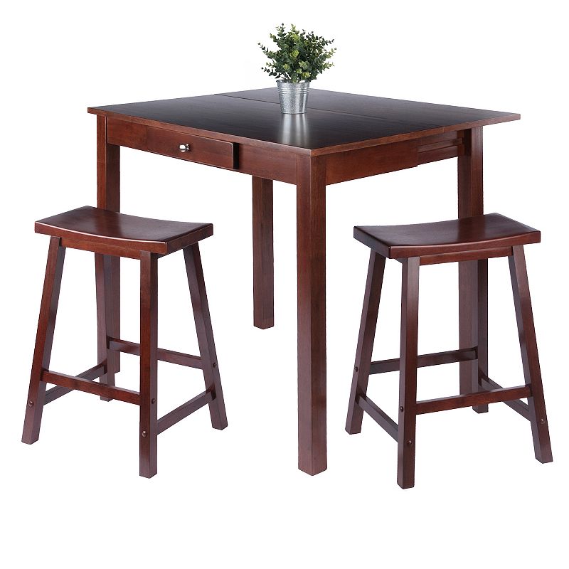 Winsome Perrone High Drop Leaf Bar Table 3-piece Set