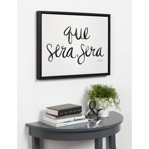 X 24 quot Sylvie Que Sera Sera Framed Canvas By Cat Coquillette Black Kate And Laurel