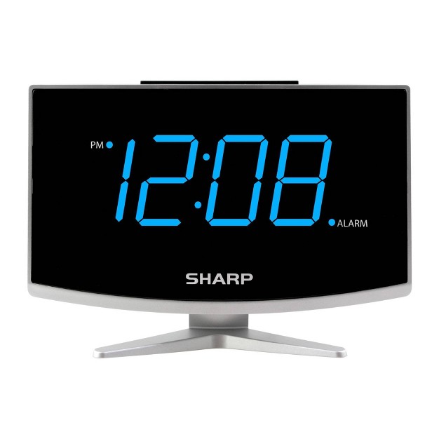 Jumbo Led Curved Display Alarm Clock Sharp