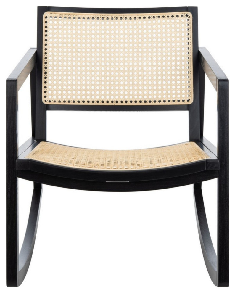 Ettore Rattan Rocking Chair Black/Natural   Tropical   Rocking Chairs   by V.S.D Furniture  Houzz