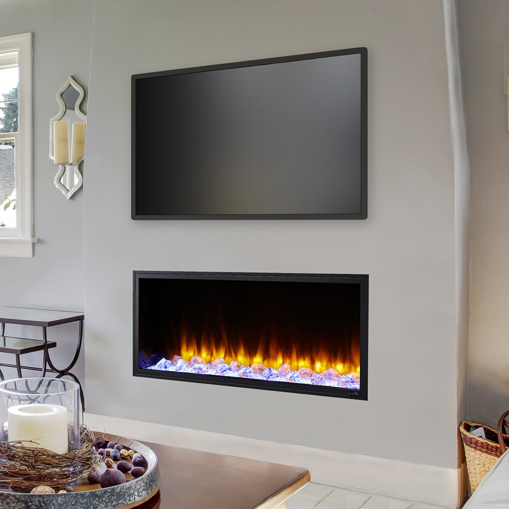 SIMPLIFIRE Scion 78-in Clean Face Linear Electric Fireplace - SF-SC78-BK