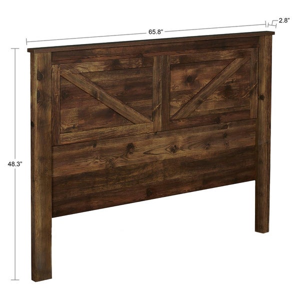 The Gray Barn Latigo Weathered Oak Queen Headboard - - 21906925