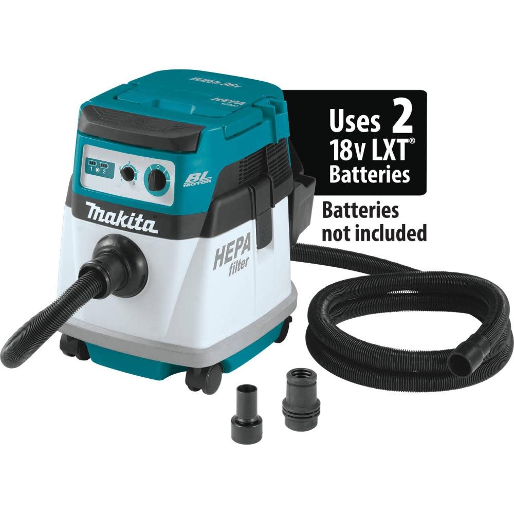 Makita 18V X2 LXT 36V 4 Gallon HEPA Dry Dust Extractor Bare Tool XCV15ZX from Makita