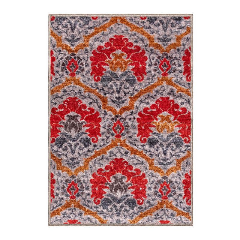 SUPERIOR Chloe Non-Slip Floral Damask Indoor Area Rug