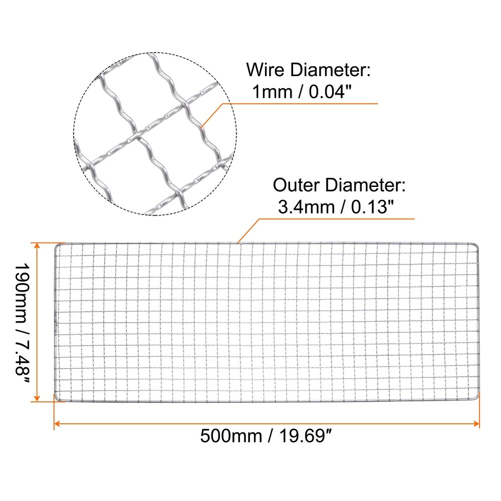 2pcs Square BBQ Grill Net 19.7\