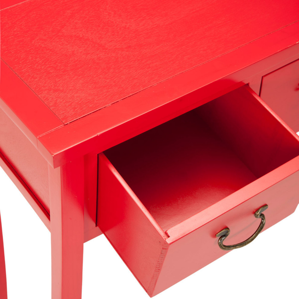 Lou Console With Storage Drawers  Hot Red   Contemporary   Console Tables   by Rustic Home Furniture Deco  Houzz