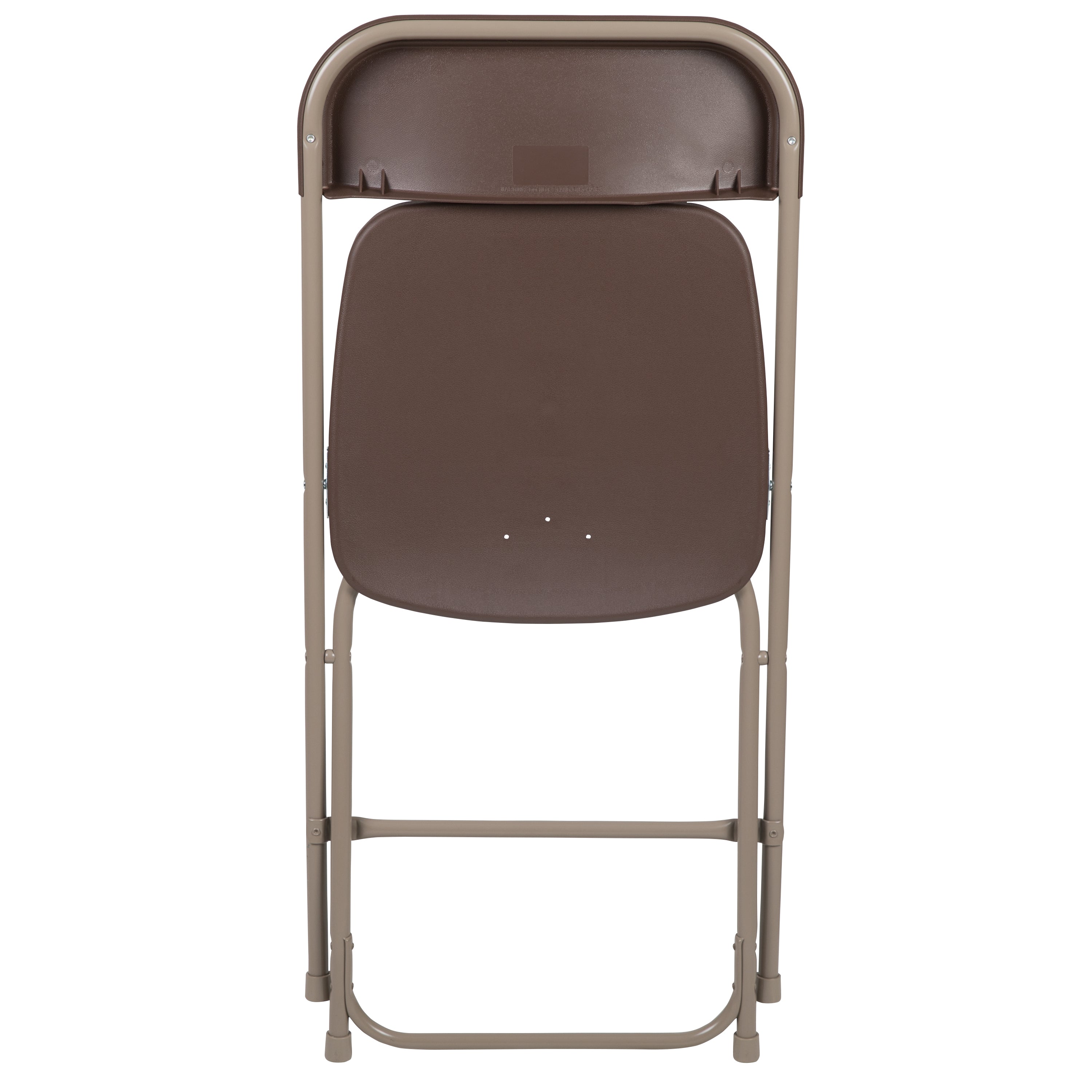 Flash Furniture Hercules™ Series Plastic Folding Chair - Brown - 10 Pack 650LB Weight Capacity Comfortable Event Chair-Lightweight Folding Chair