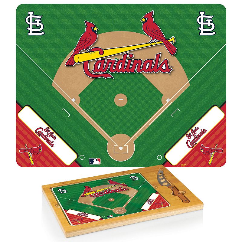 Picnic Time St. Louis Cardinals Icon Rectangular Cutting Board Gift Set