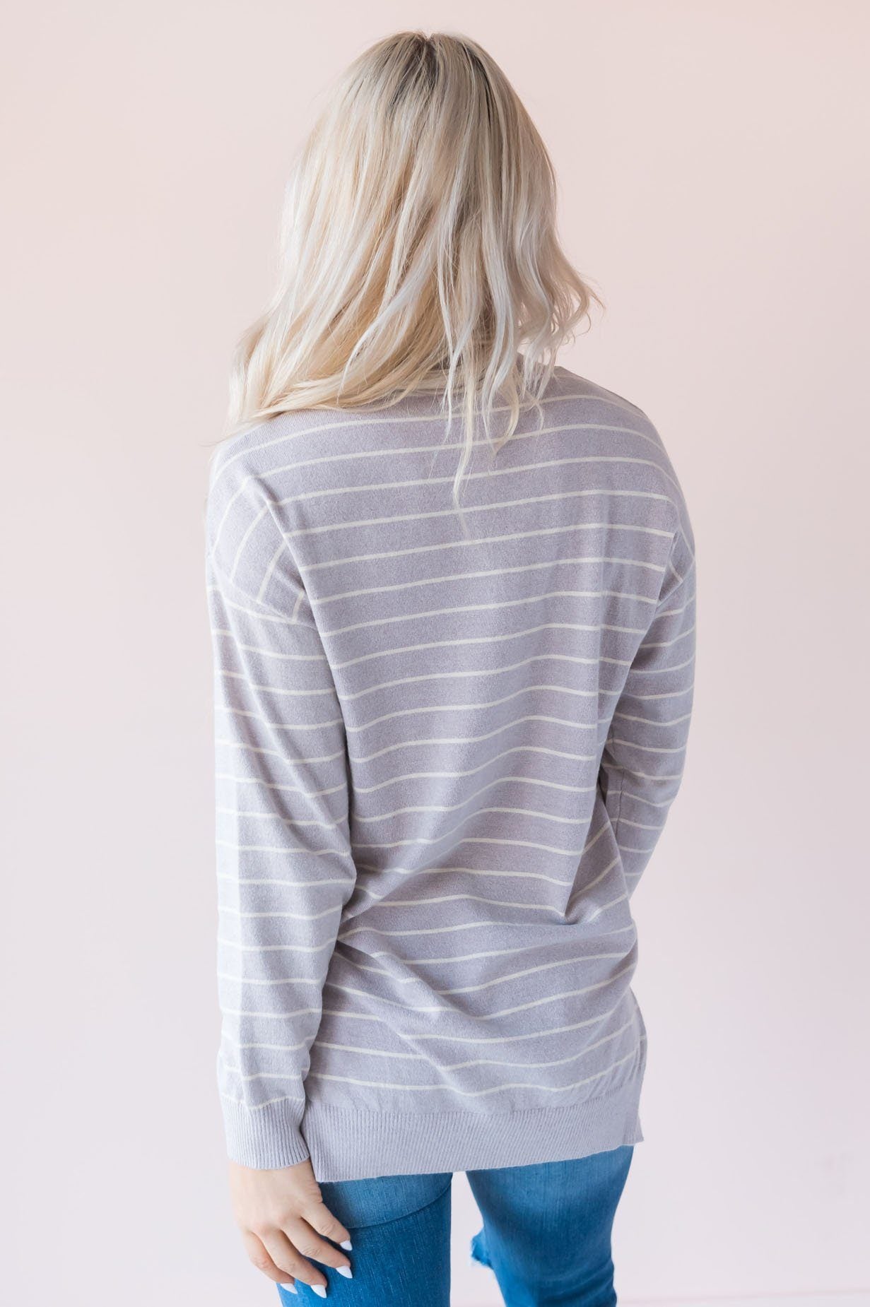 Striped Staple Modest Sweater