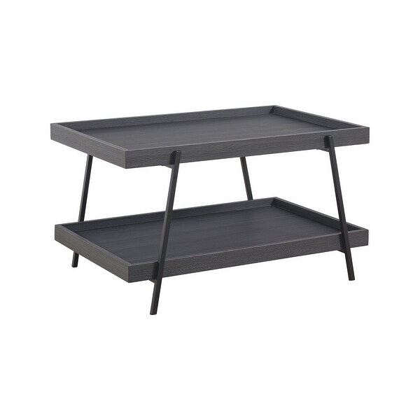 Yarlow Black Coffee Table - 2 Tier