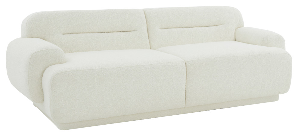 Safavieh Couture Taylina Boucle Sofa Ivory   Contemporary   Sofas   by Safavieh  Houzz