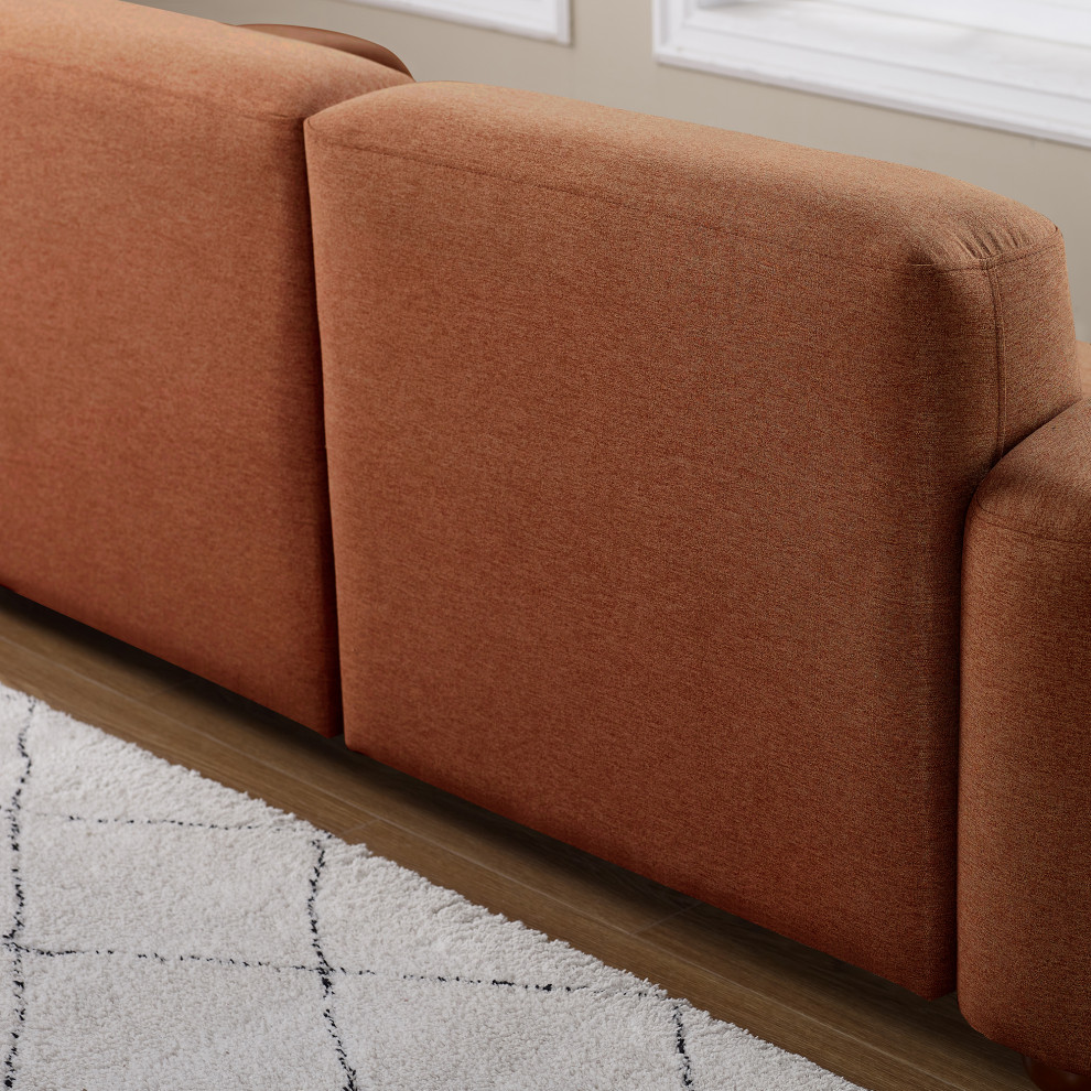 CentaurNoah 83.5 quotWide 3 Seater Sofa  Boucle/Linen Upholstery   Midcentury   Sofas   by Centaur Noah  Houzz