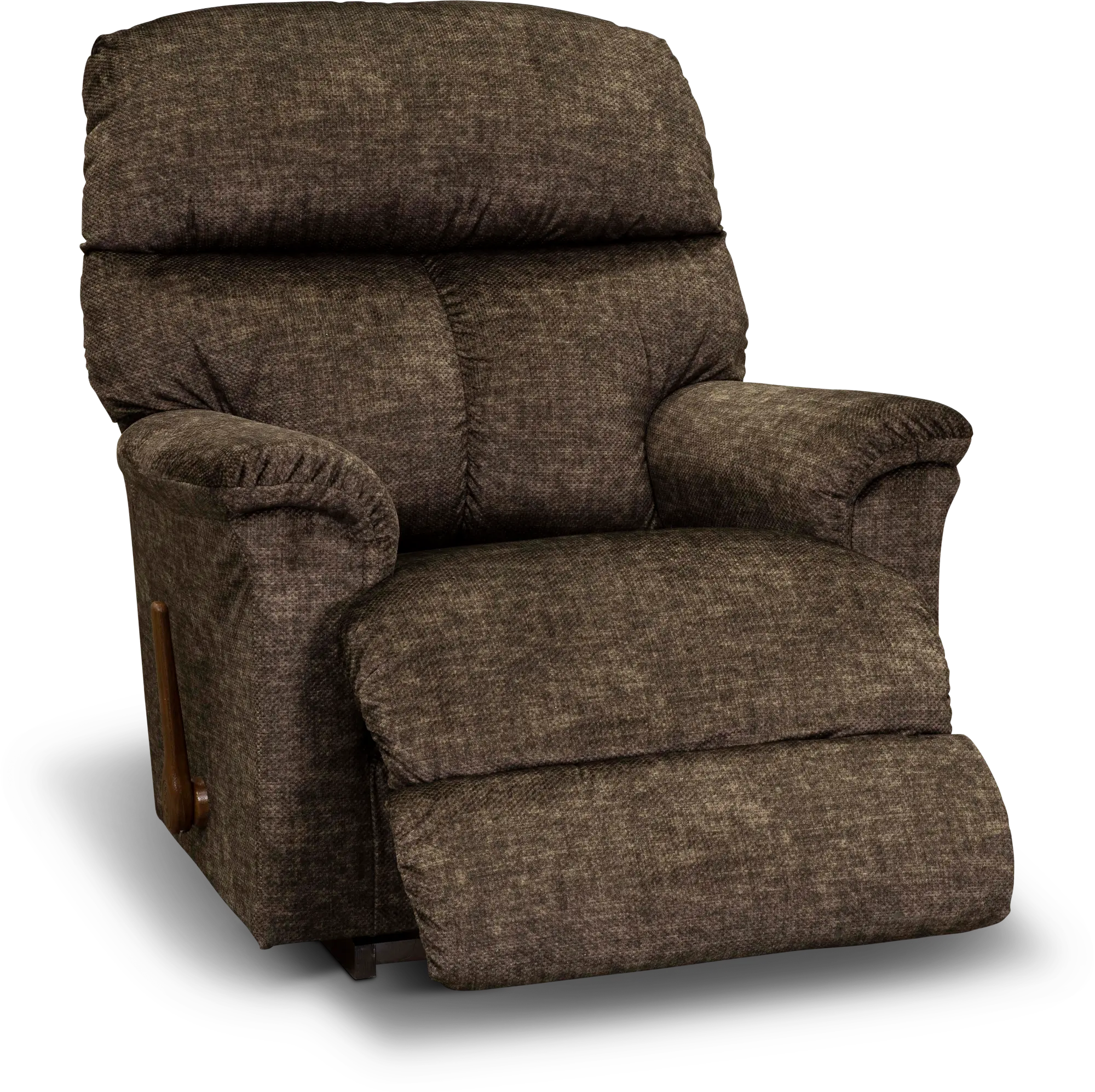 Reed Walnut Brown Manual Rocker Recliner