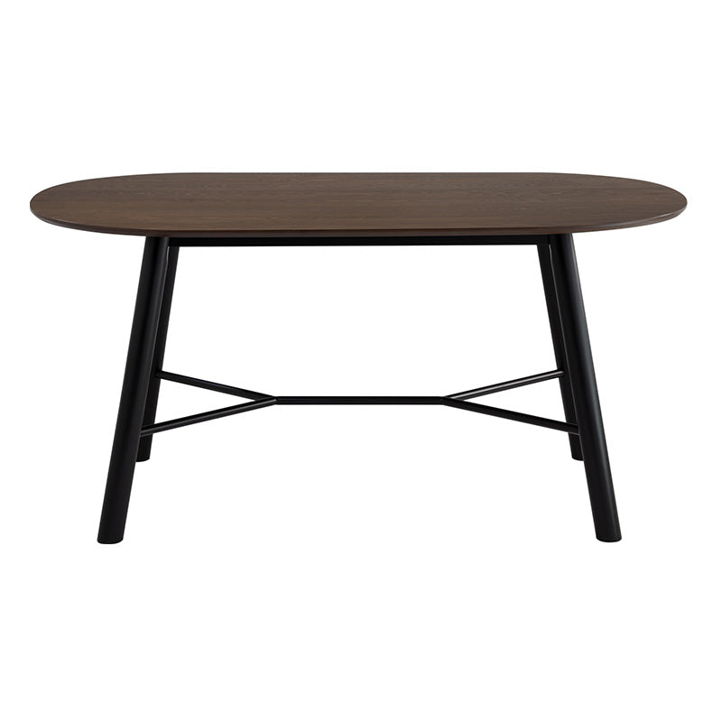 HAROLD Dining Table 160cm - Walnut & Black