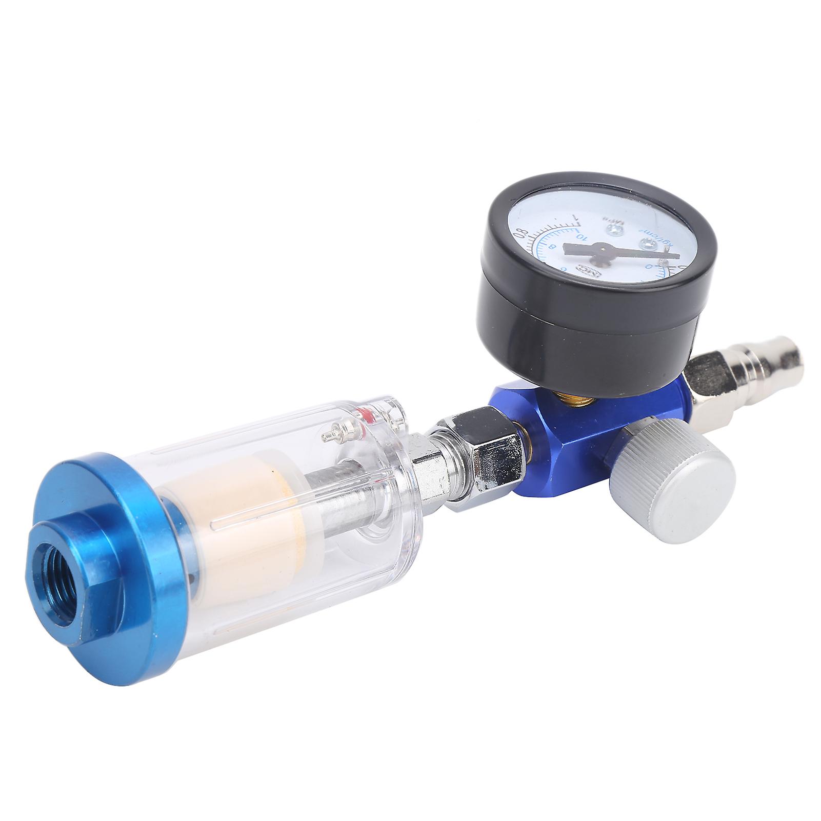 Spray Pneumatic Gun Air Regulator Gauge+ In-line Oil Water Trap Filter Separator