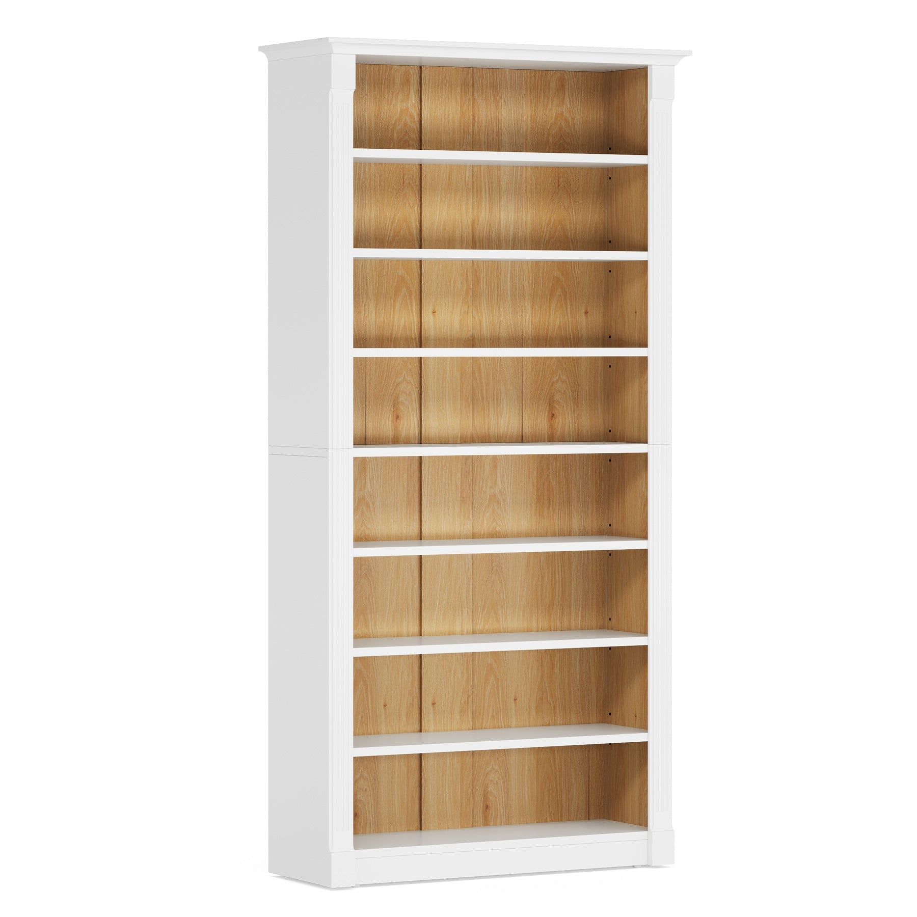 70.9 Tall Bookcase, Modern 8-Tier Bookshelf Freestanding Display Shelf