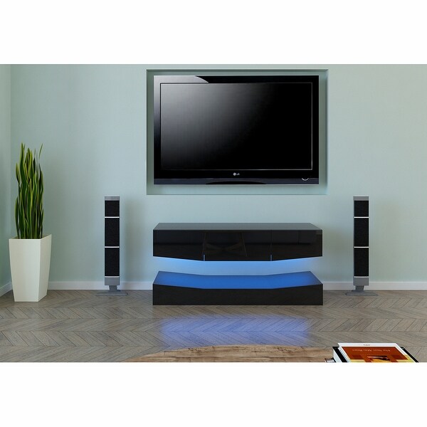 Tv Stand Entertainment Stand Wall Mounted Media Audio/Video Console - 48