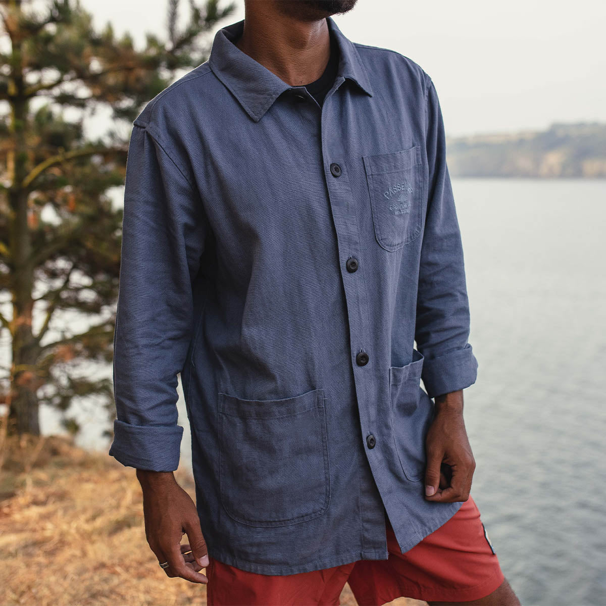 Forage Hemp Overshirt - Stone Blue