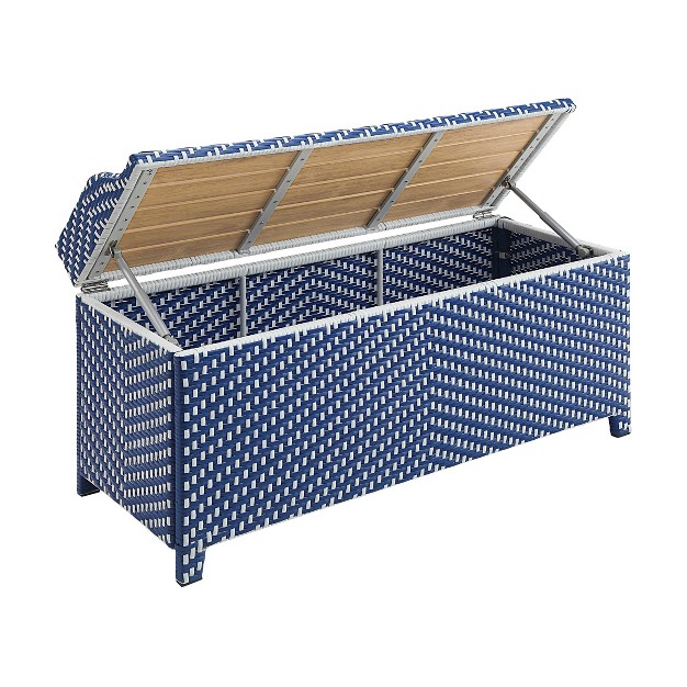 Maksville Outdoor Aluminum Storage Bench Mibasics