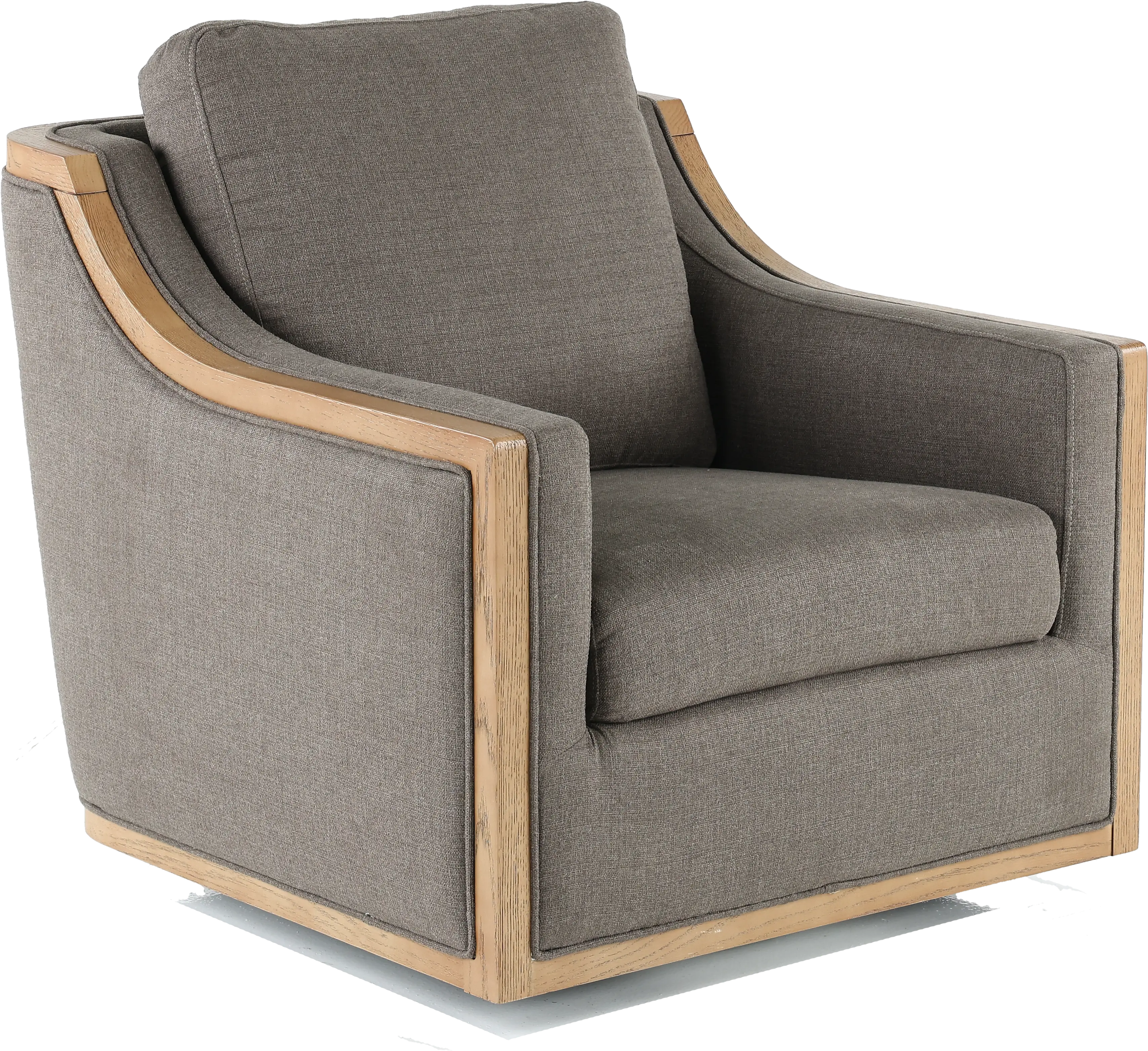 Bayly Charcoal Gray Swivel Barrel Accent Chair