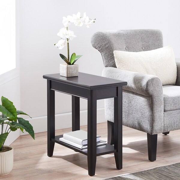 Leick Home Laurent Narrow End Table with Shelf