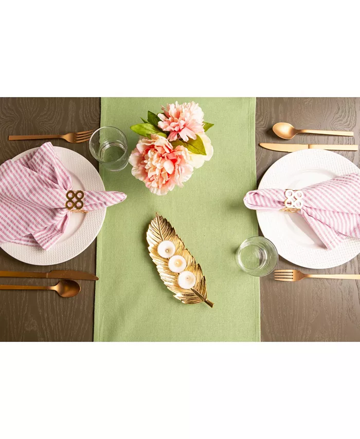 Design Imports Solid Heavyweight Fringed Table Runner