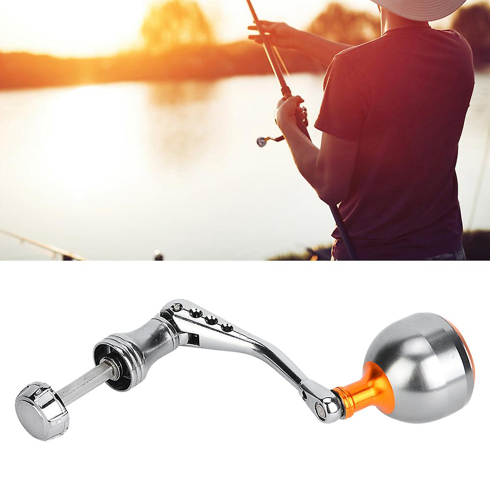 Cnc Metal Fishing Reel Kits Handle Grip Rocker Arm Fish Accessory Replacement Parts Silver L